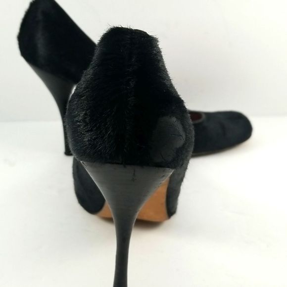 BCBGMAXAZRIA Genuine Calf Hair Black Heels Size 10M. S678 - Picture 7 of 7